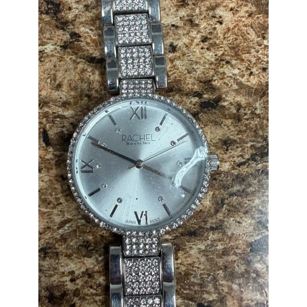 Rachel Roy RR3004SL Women’s Silver Tone Crystal Accent Bracelet Watch Japan Movt